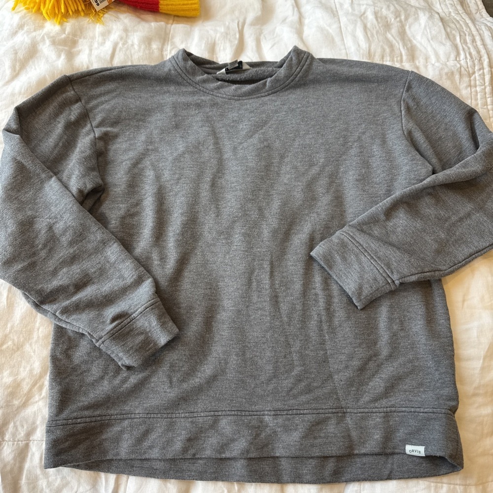 Orvis Women's SZ S Gray Soft Pullover